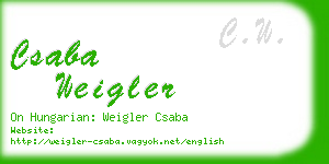 csaba weigler business card